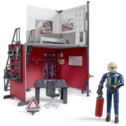 BRUDER 62702 Hasičská stanice herní set s figurkou hasiče plast