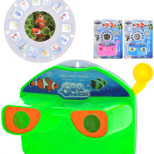 Foťák s promítáním zvířátka mořský svět set se 2 stereo kotoučky plast 3 barvy