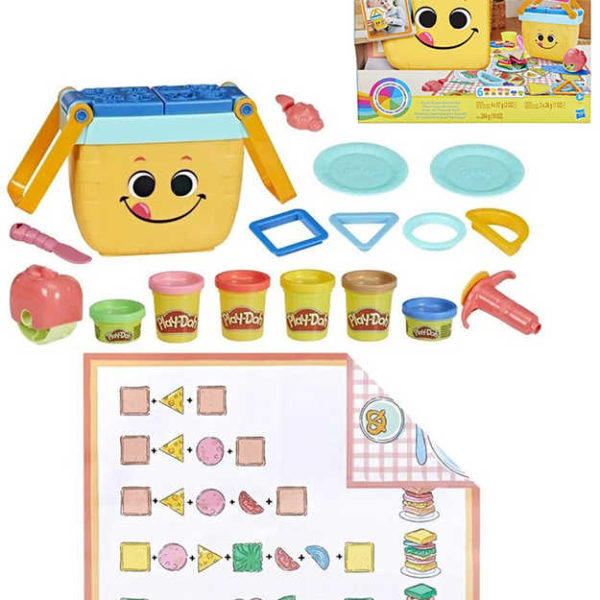 HASBRO PLAY-DOH Modelína kreativní set s nástroji v piknikovém koši