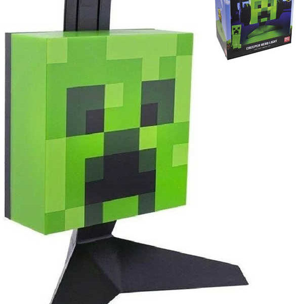 Světlo Creeper (Minecraft) lampička držák na sluchátka 2v1 na baterie Světlo