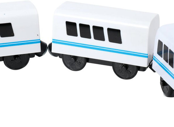 BINO Vlak osobní vysokorychlostní Viktor set mašinka se 2 vagony na baterie