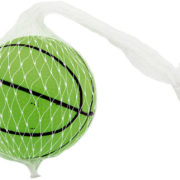 Míček basketbal guma 8,5cm balonek v síťce 5 barev