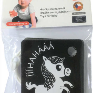 PROFIBABY Kartičky kontrastní černobílé set 9ks zvířátka s klipem pro miminko