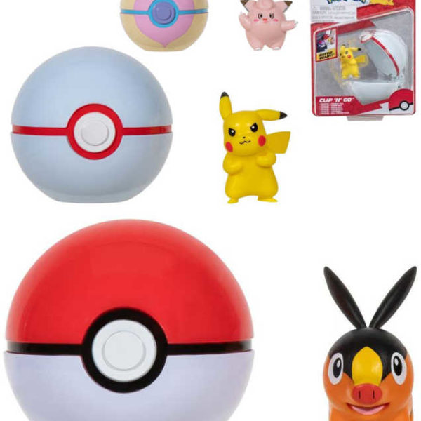 Pokémon Clip and Go set Pokeball s figurkou 6 druhů plast