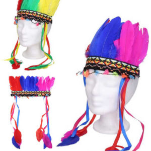 KARNEVAL Indián barevná čelenka 5 barev *KARNEVALOVÝ DOPLNĚK*