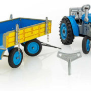 KOVAP Traktor Zetor retro model 1:25 plechový Modrý na klíček Kov 0395