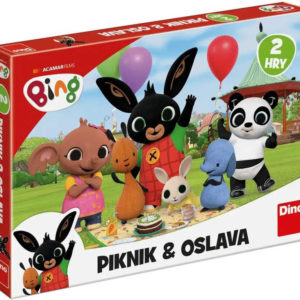 DINO Hra Piknik a Oslava Králíček Bing 2v1 *SPOLEČENSKÉ HRY*