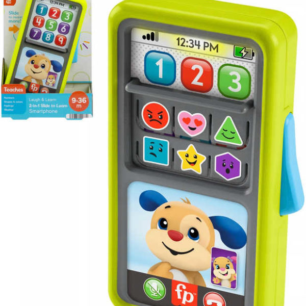 FISHER PRICE Pejskův baby chytrý telefon naučný na baterie Světlo Zvuk