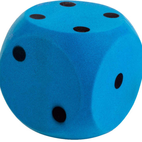 Kostka hrací soft 16cm měkká molitanová Modrá