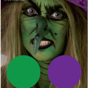 Make-up čarodějnice set 4 obličejové barvy + štětec malování na obličej