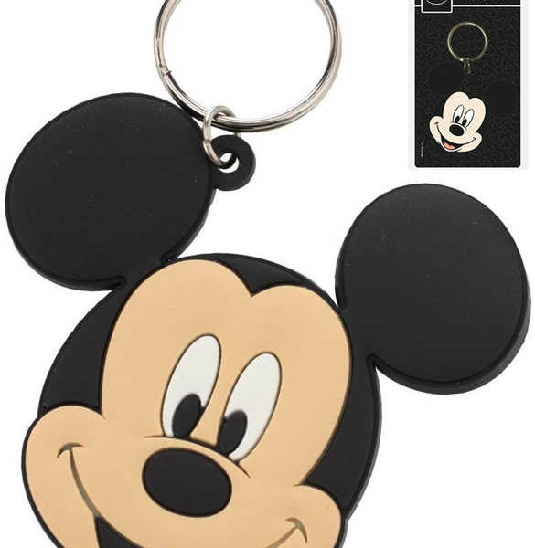 Klíčenka dětská Disney myšák Mickey Mouse 6cm přívěsek na klíče guma