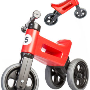 Odrážedlo Funny Wheels Rider Sport 2v1 dětské odstrkovadlo Červené plast
