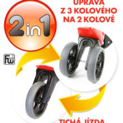 Odrážedlo Funny Wheels Rider Sport 2v1 dětské odstrkovadlo Červené plast