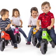 Odrážedlo Funny Wheels Rider Sport 2v1 dětské odstrkovadlo Červené plast