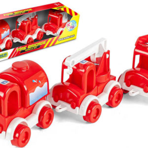 WADER Kid Cars auto baby hasičské 10cm set 3ks v krabici plast