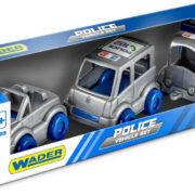 WADER Kid Cars auto baby policejní 10cm set 3ks v krabici plast