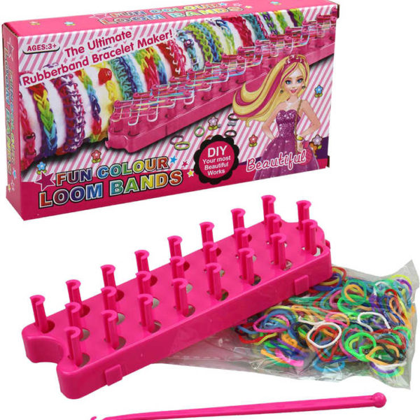 UDĚLEJ SI NÁRAMEK Gumičky barevné LOOM BANDS + tkalcovský stav