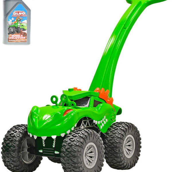 Auto dinosaurus monster truck 30cm s bublifukovačem zelené s náplní na baterie