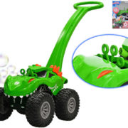 Auto dinosaurus monster truck 30cm s bublifukovačem zelené s náplní na baterie