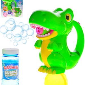 Bublifukovač pistolka s náplní 118ml dinosaurus 20cm na baterie Světlo