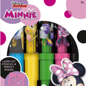 JIRI MODELS Foukací fixy set 6ks + 4 šablony Disney Minnie Mouse