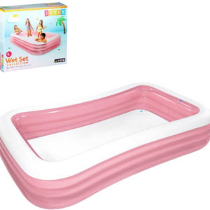 INTEX Bazén obdelníkový nafukovací Family 305x183cm růžový 58487
