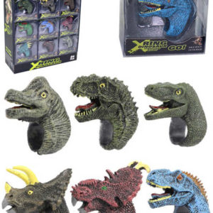 Prsten dětský s dinosaurem 12 druhů v krabičce plast