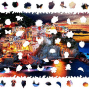 PUZZLER DŘEVO Manarola v Itálii 30x21cm dekorativní skládačka 250 dílků