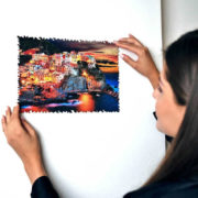 PUZZLER DŘEVO Manarola v Itálii 30x21cm dekorativní skládačka 250 dílků