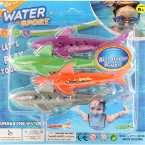 Rybičky 13cm set 4ks na potápění do vody plast na kartě