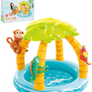 INTEX Bazének baby Tropický ostrov 119x109x66cm se stříškou 58417