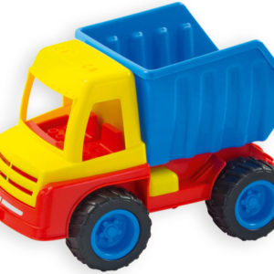 Pracovní funkční auto nákladní aktiv 27cm na písek na volnoběh plast