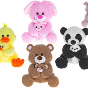 PLYŠ Zvířátko baby veselé s mládětem 5 druhů *PLYŠOVÉ HRAČKY*