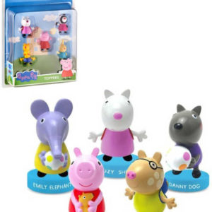 ADC Razítko figurka 6-8cm prasátko Peppa Pig set 5ks 3 druhy blister