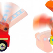 DŘEVO Autíčko 10cm baby set 6ks doplněk k vláčkodráze *DŘEVĚNÉ HRAČKY*