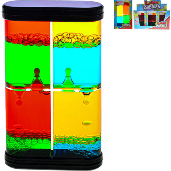 Lávové bubliny multicolor vícebarevné 14cm antistresová dekorace