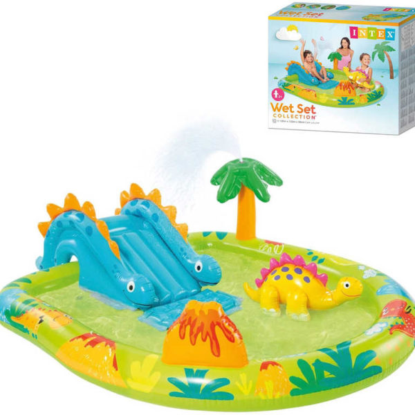 INTEX Nafukovací hrací centrum Dinosaurus bazének se skluzavkou 57166