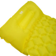 ACRA Karimatka nafukovací s polštářkem 188x55cm Žlutá matrace