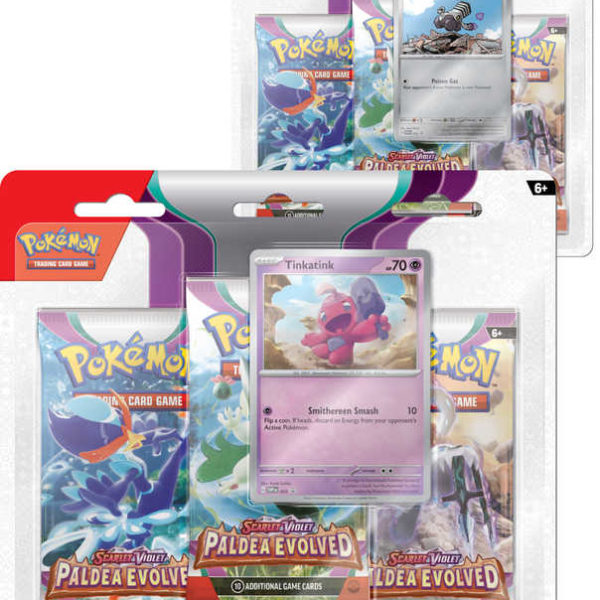 ADC Hra Pokémon TCG SV02 Paldea Evolved 3 pack blister booster