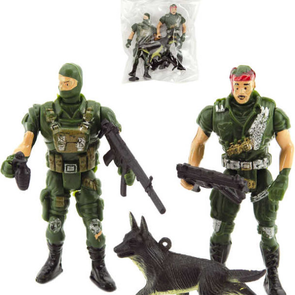 Vojáci army herní set 2 figurky vojenské s doplňky CZ design plast v sáčku