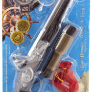 Pirátská pistole bambitka set s dalekohledem a doplňky plast na kartě