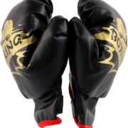 Rukavice boxerské dětské černé s grafikou set 1 pár v sáčku