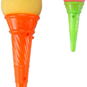 Vystřelovací zmrzlina set kornout + soft balonek pěnový 2 barvy plast