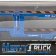 Auto kamion modrý přepravník 35cm na setrvačník na baterie Světlo Zvuk v krabici