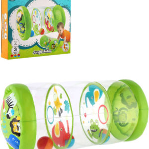 Válec baby nafukovací transparentní 43x20cm edukační set se 3 míčky pro miminko