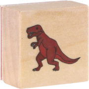 DŘEVO Razítka 3cm dřevěná 5+1 s poduškou Dinosauři na kartě