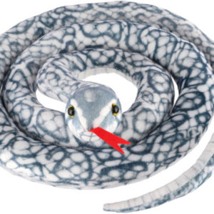 PLYŠ Had bílo-šedý 200cm dlouhý *PLYŠOVÉ HRAČKY*