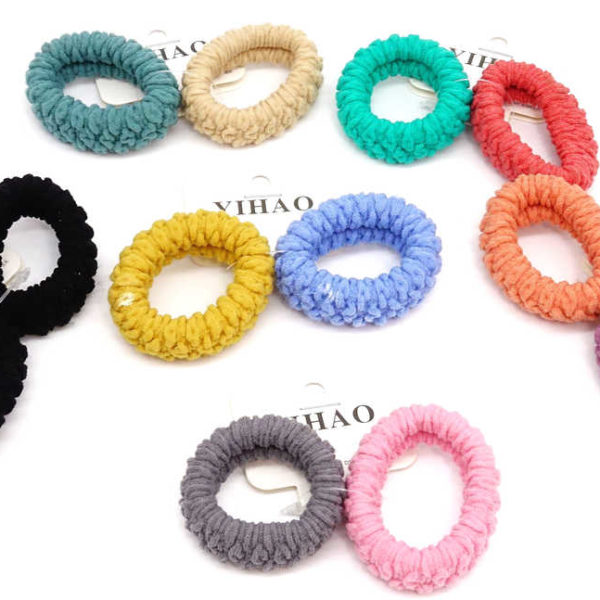 Gumičky do vlasů dětské textilní černé set 2ks scrunchie