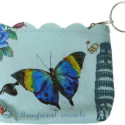 Peněženka dětská motýlci 12x9cm na zip 6 druhů