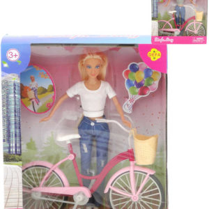 Panenka Defa Lucy 29cm set s jízdním kolem plast v krabici
